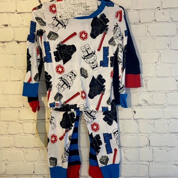 Star Wars Legos 4 pc Pajama Set Glow in the Dark Size 4 NWT - Picture 2 of 11